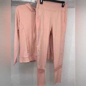 NEW Lida Pink Long Sleeve Jacket And Leggings 2-Piece Set Size Large/X-L